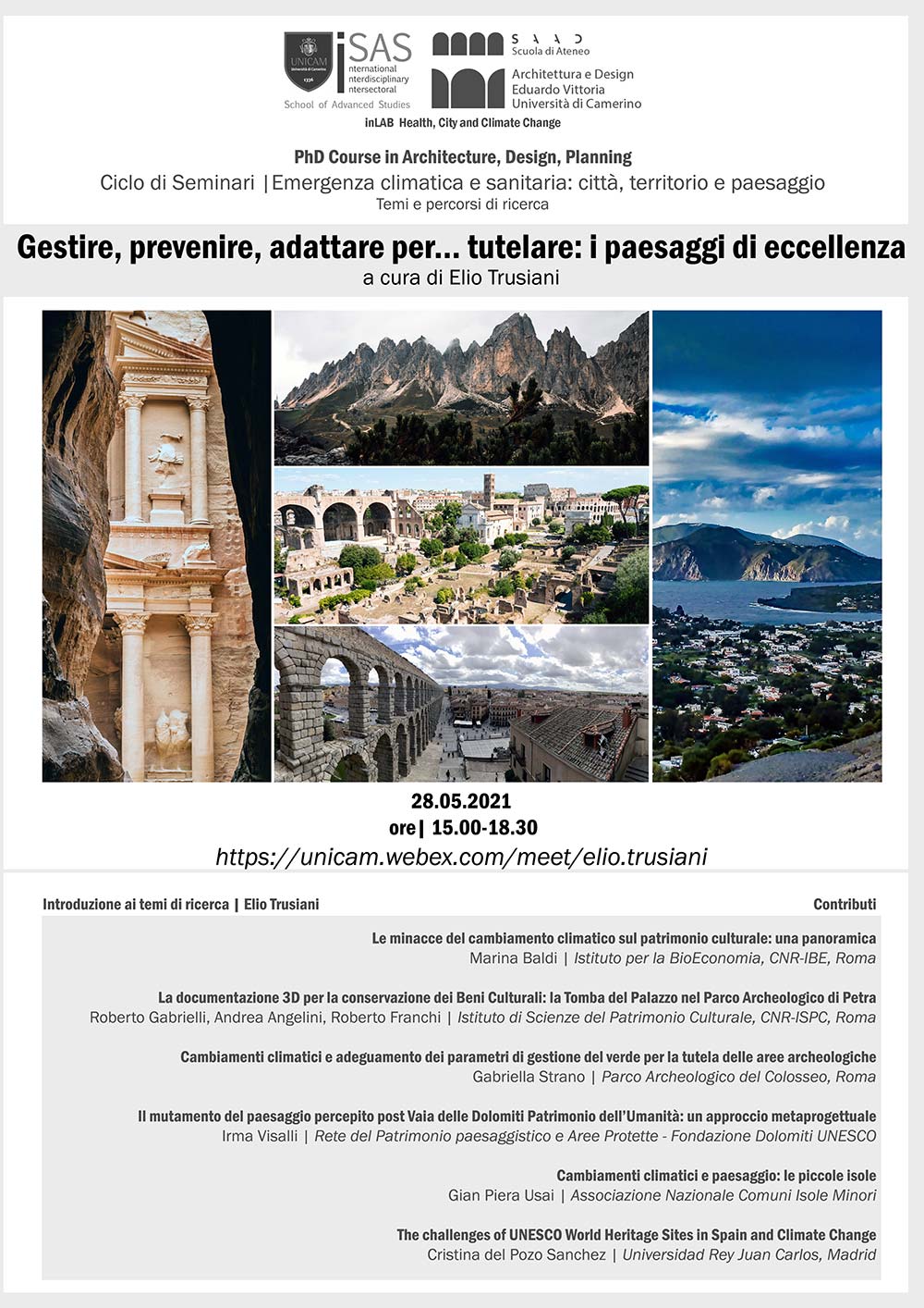 28/05/2021 - Gestire, prevenire, adattare per... tutelare